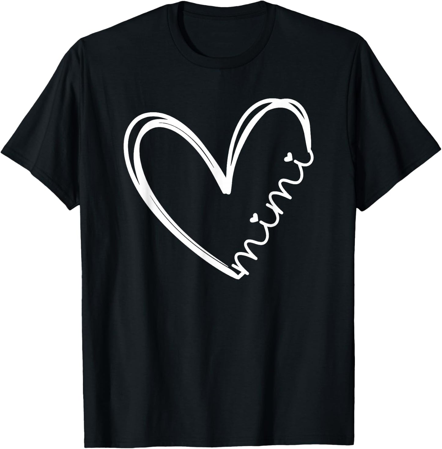 Funny Mimi Heart for Grandma Mother Day Women Small T-Shirt - T-Shirt | Black