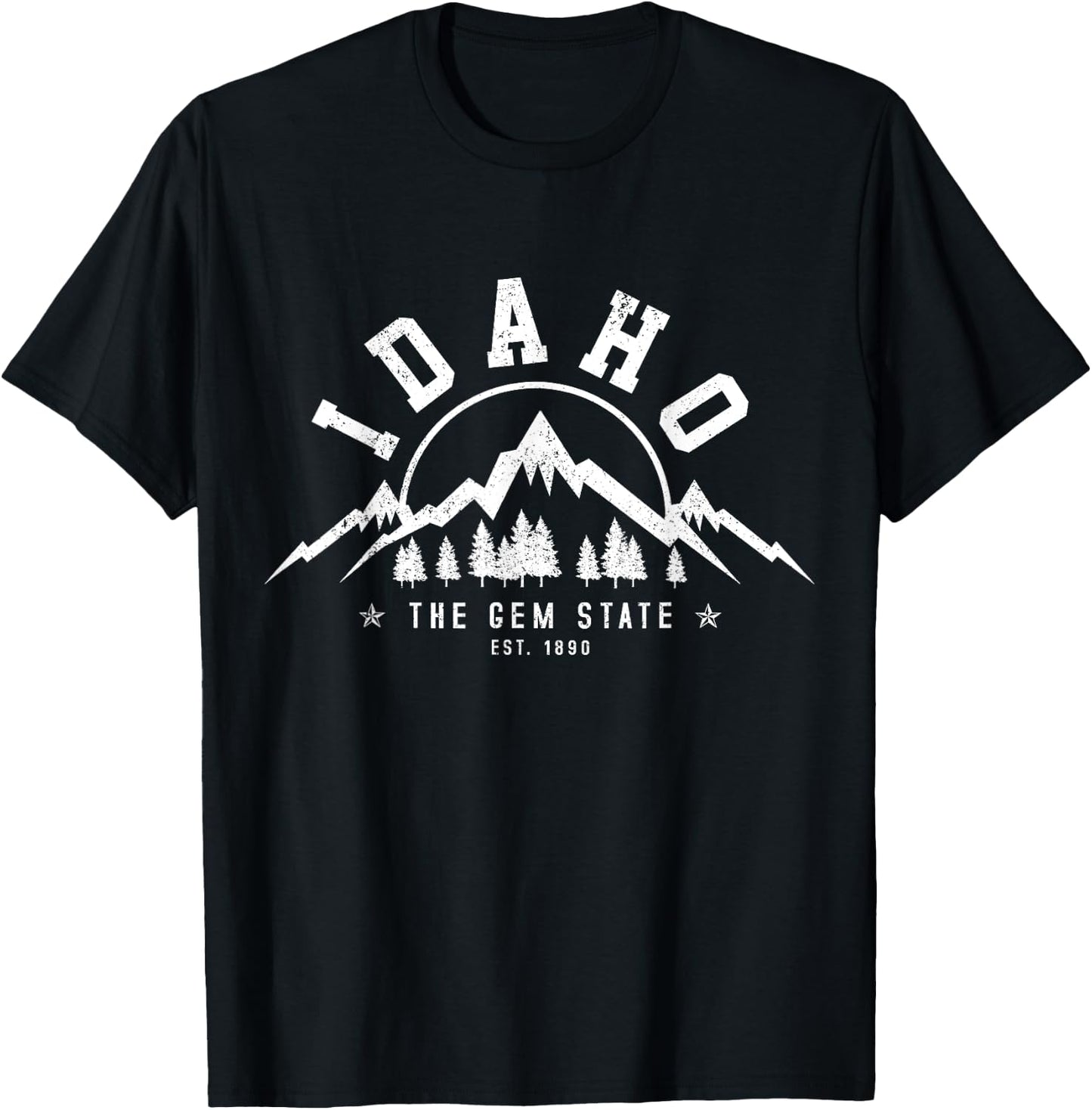 Idaho - The Gem State USA America Souvenir T-Shirt - T-Shirt | Black