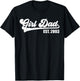 Girl Dad Est 2003 Retro Proud Vintage Father of Daughters T-Shirt - T-Shirt | Black