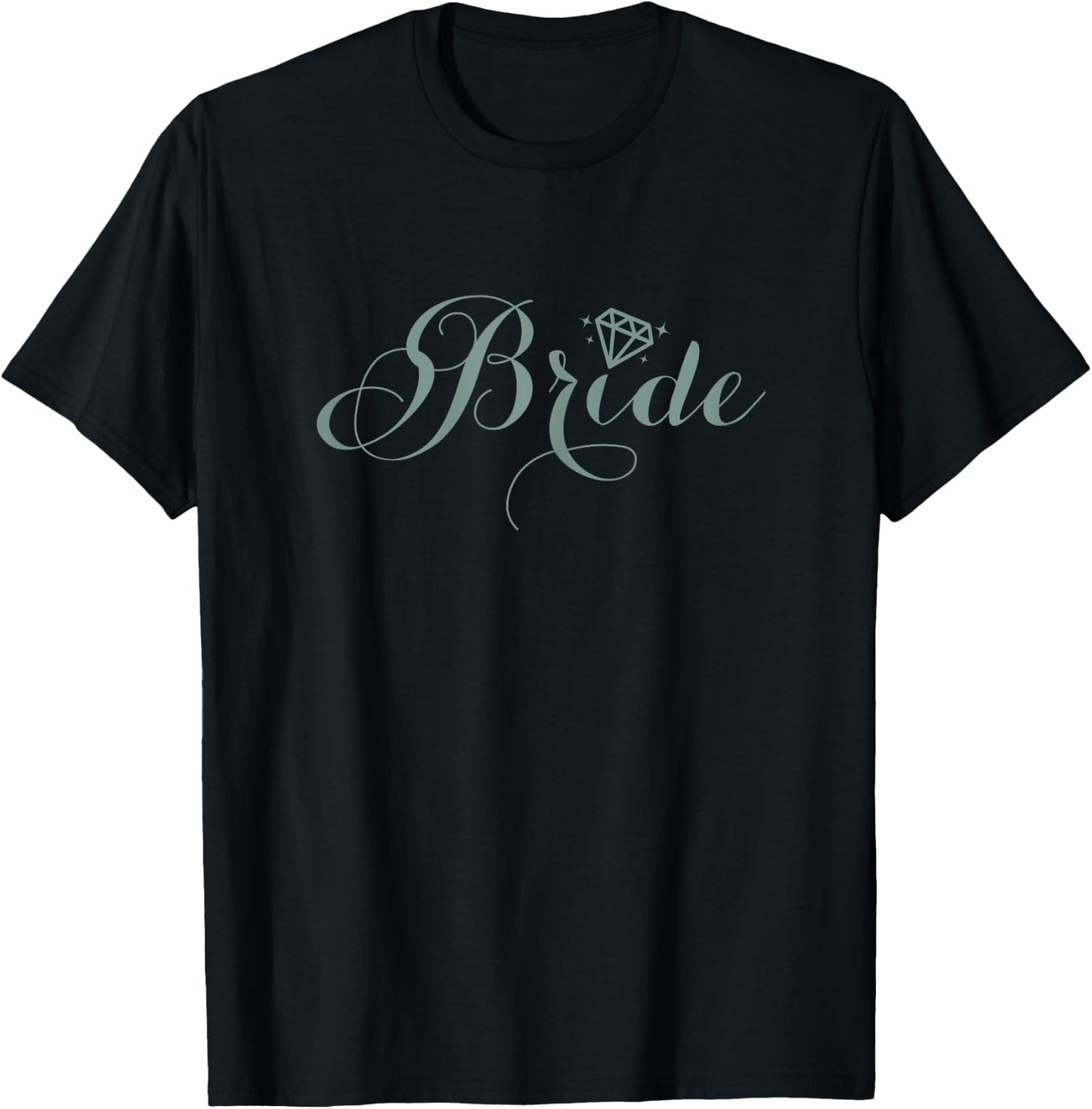 Bride Sage Green Bachelorette Party Cute T-Shirt - T-Shirt | Black
