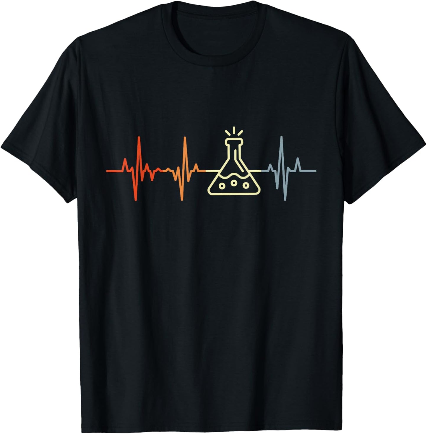Vintage Chemistry Heartbeat T-Shirt - T-Shirt | Black