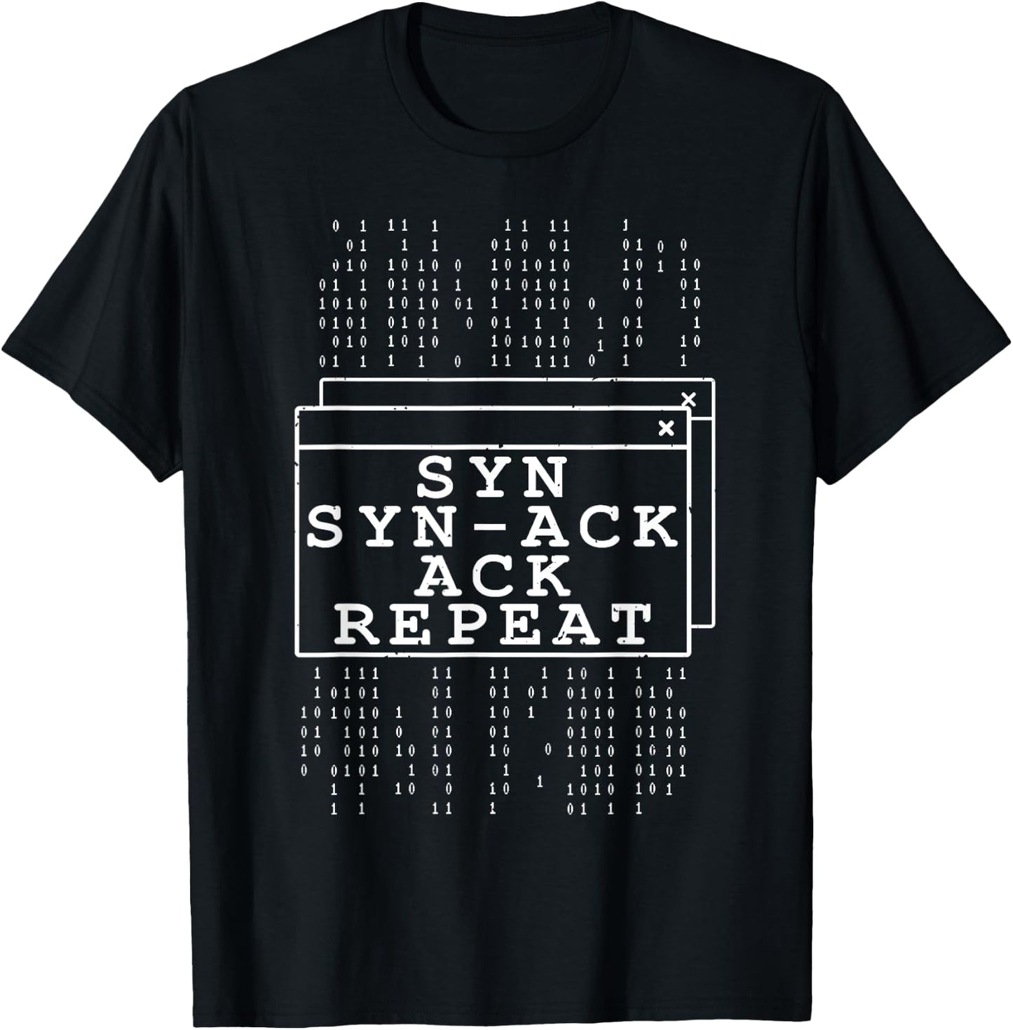 Network Admin, Syn Ack Repeat, Sysadmin & IT Programmer T-Shirt - T-Shirt | Black