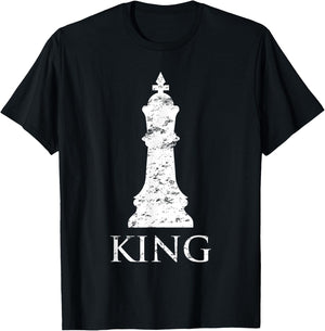 Funny Chess Pieces King Chess player Checkmate T-Shirt - T-Shirt | Black
