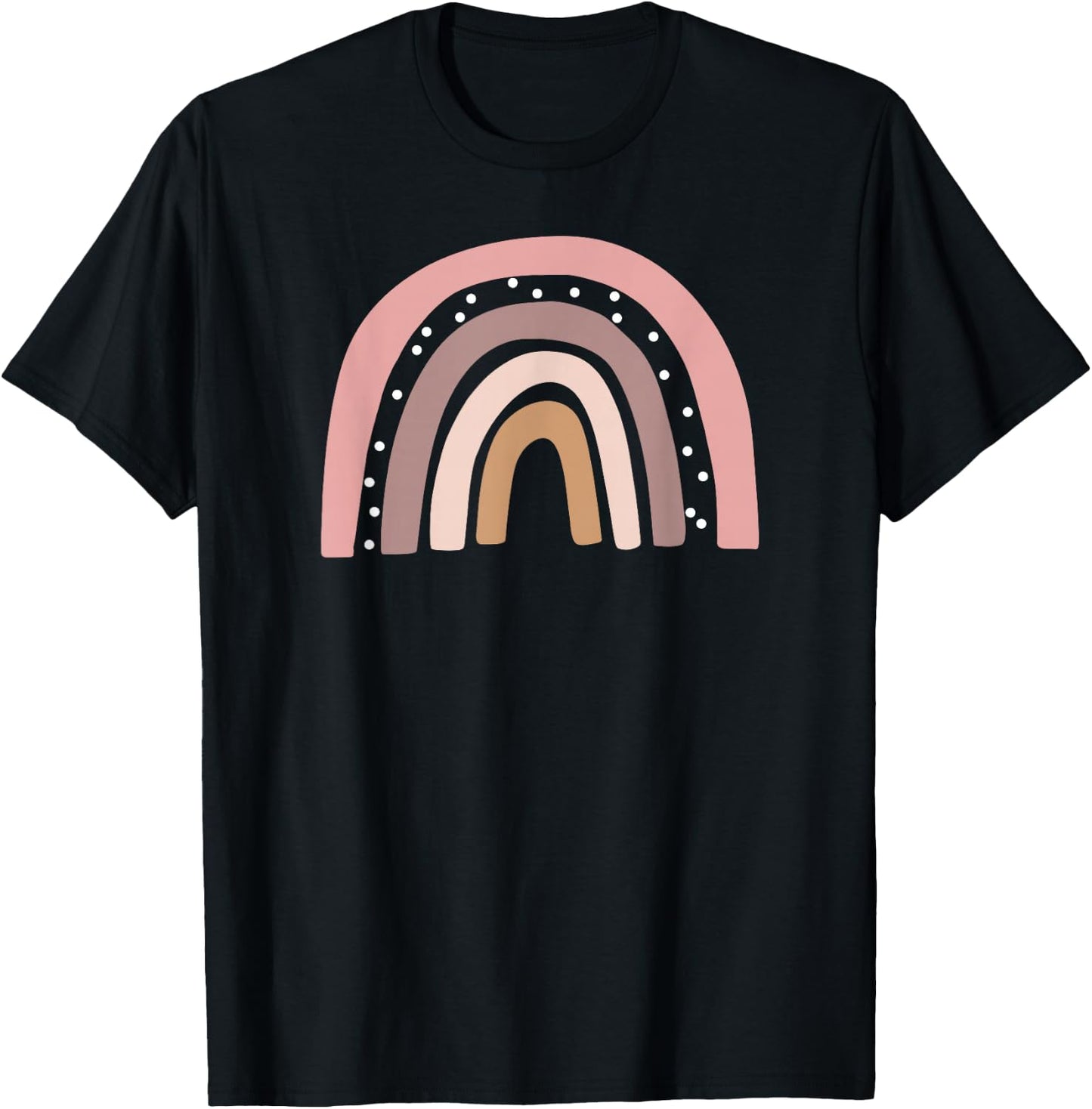 Boho Colors Minimalist Rainbow T-Shirt - T-Shirt | Black