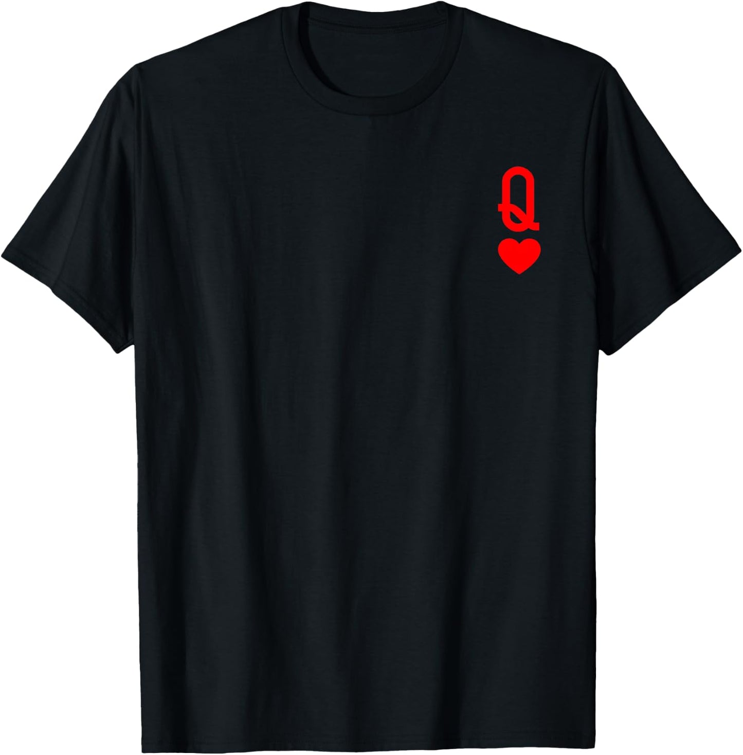 Queen of Heart King And Queen Easy Couple Halloween Costume T-Shirt - T-Shirt | Black