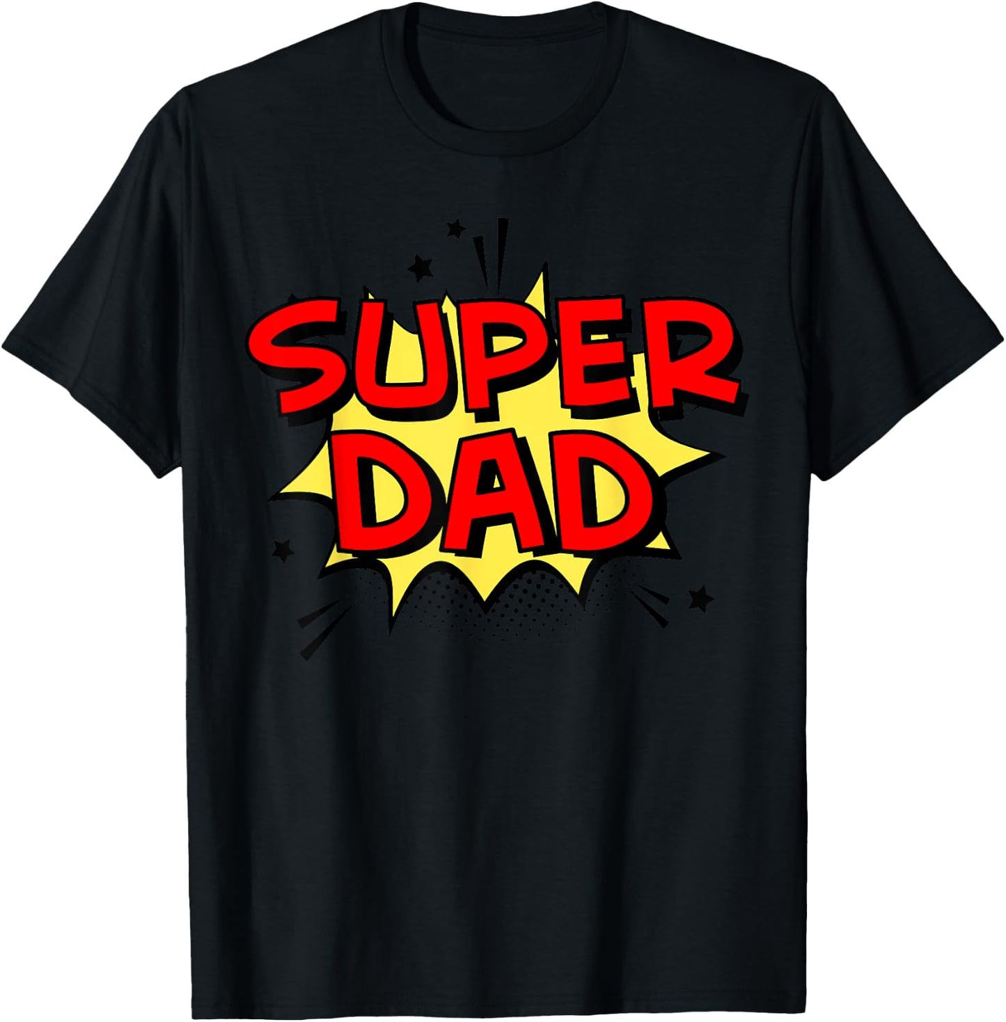 Cartoon Super Dad funny Super hero Dad T-Shirt - T-Shirt | Black