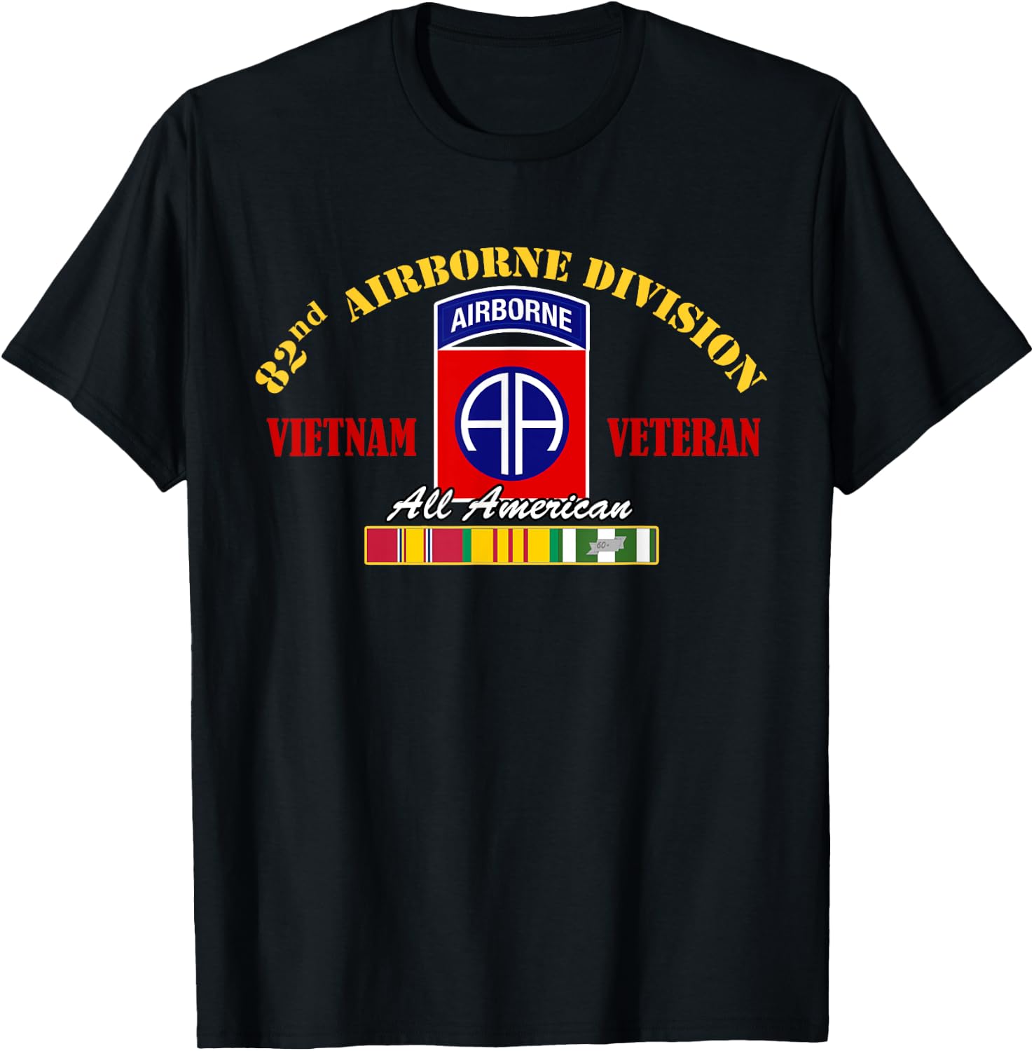 82ND AIRBORNE DIVISION Vietnam Veteran T-Shirt - T-Shirt | Black