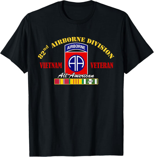 82ND AIRBORNE DIVISION Vietnam Veteran T-Shirt - T-Shirt | Black