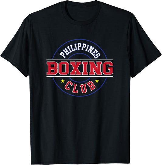 Philippines Boxing Club Gym Boxer Filipino Pinoy Pride T-Shirt - T-Shirt | Black