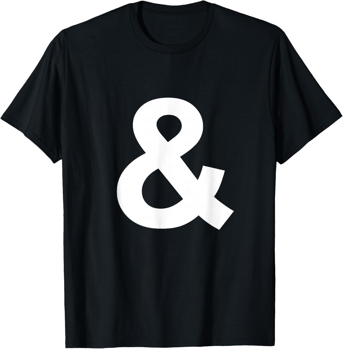 Ampersand Sign Shirt Initial Monogram T-Shirt - T-Shirt | Black
