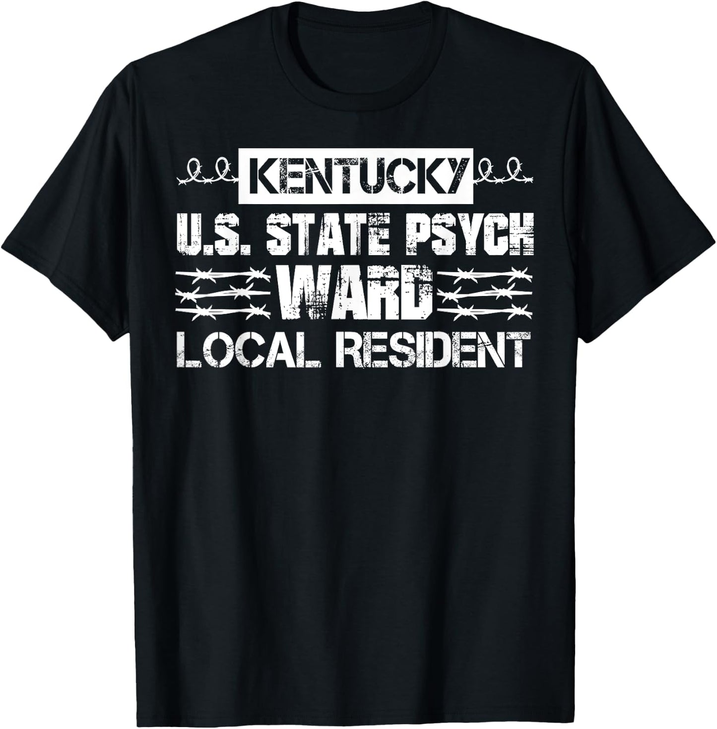 Kentucky U.S. Inmate Psych Ward County State Jail Halloween T-Shirt - T-Shirt | Black