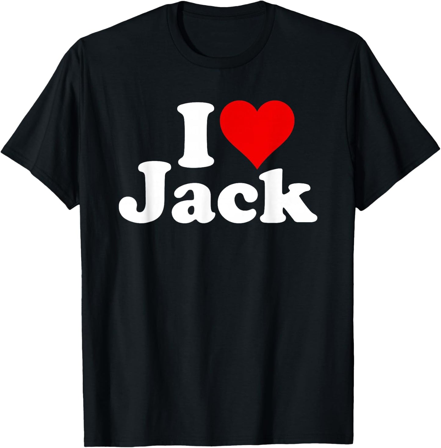 I Love Heart Jack T-Shirt - T-Shirt | Black