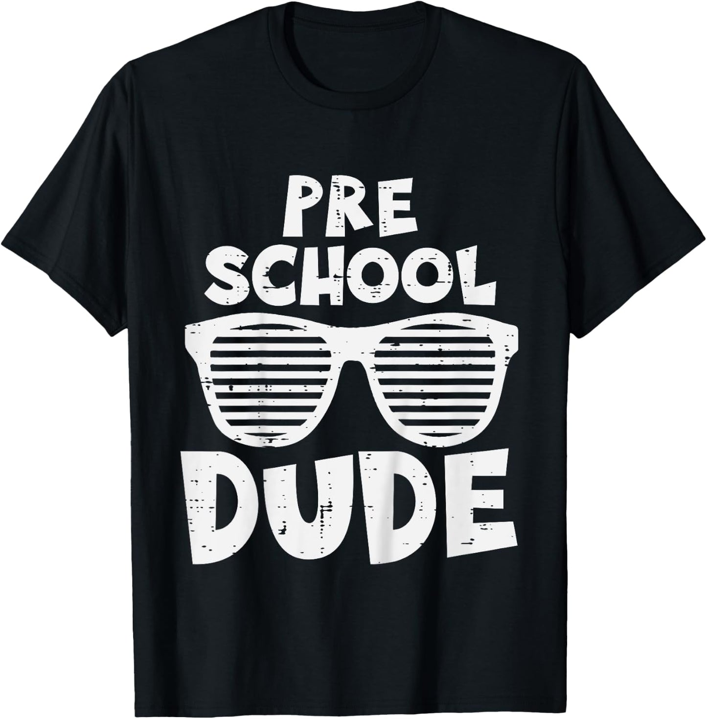 Kids Pre School Dude Back To First Day Of Preschool Boys Kids T-Shirt - T-Shirt | Black