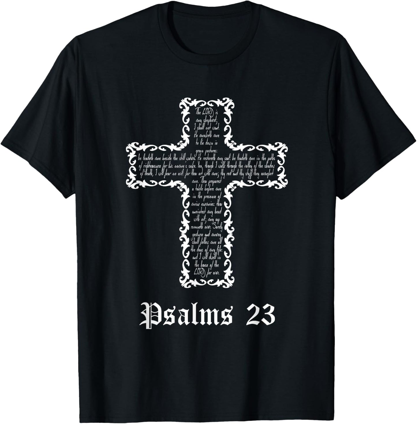 Psalms 23 T-Shirt - T-Shirt | Black