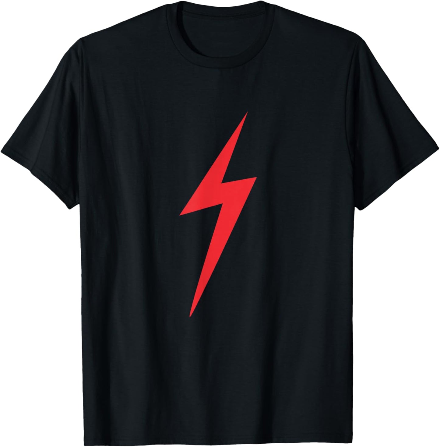 Red Lightning Electric Bolt Storm Graphic T-Shirt - T-Shirt | Black