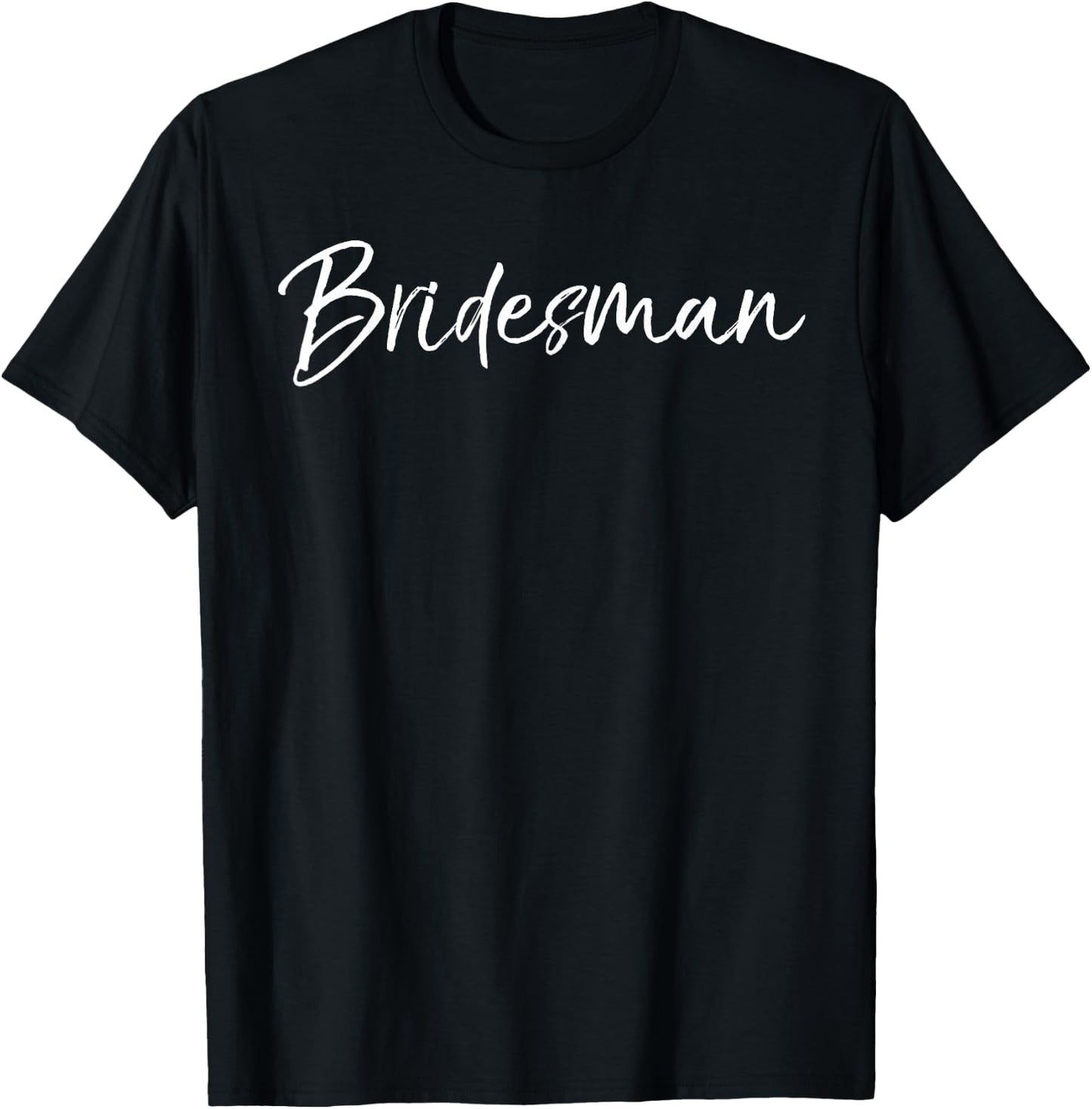 Cute Matching Bridal Party Gift Bridesmaid Men Bridesman T-Shirt - T-Shirt | Black