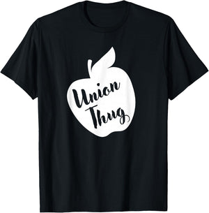 Funny Red For Ed Union Thug Retro SpEd Teacher Appreciation T-Shirt - T-Shirt | Black