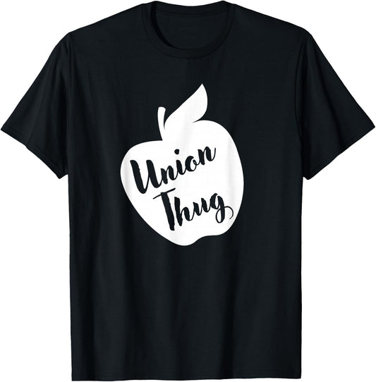 Funny Red For Ed Union Thug Retro SpEd Teacher Appreciation T-Shirt - T-Shirt | Black