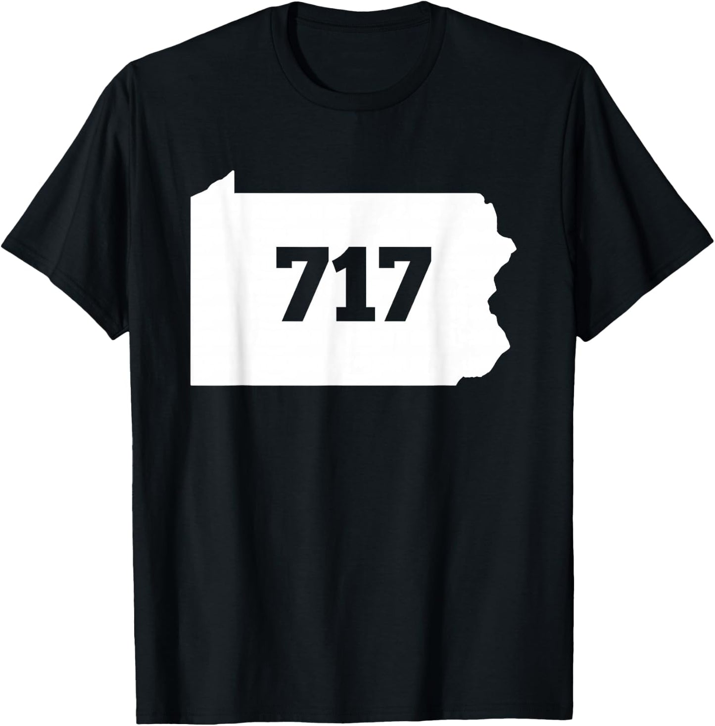 Pennsylvania 717 Area Code T-Shirt - T-Shirt | Black