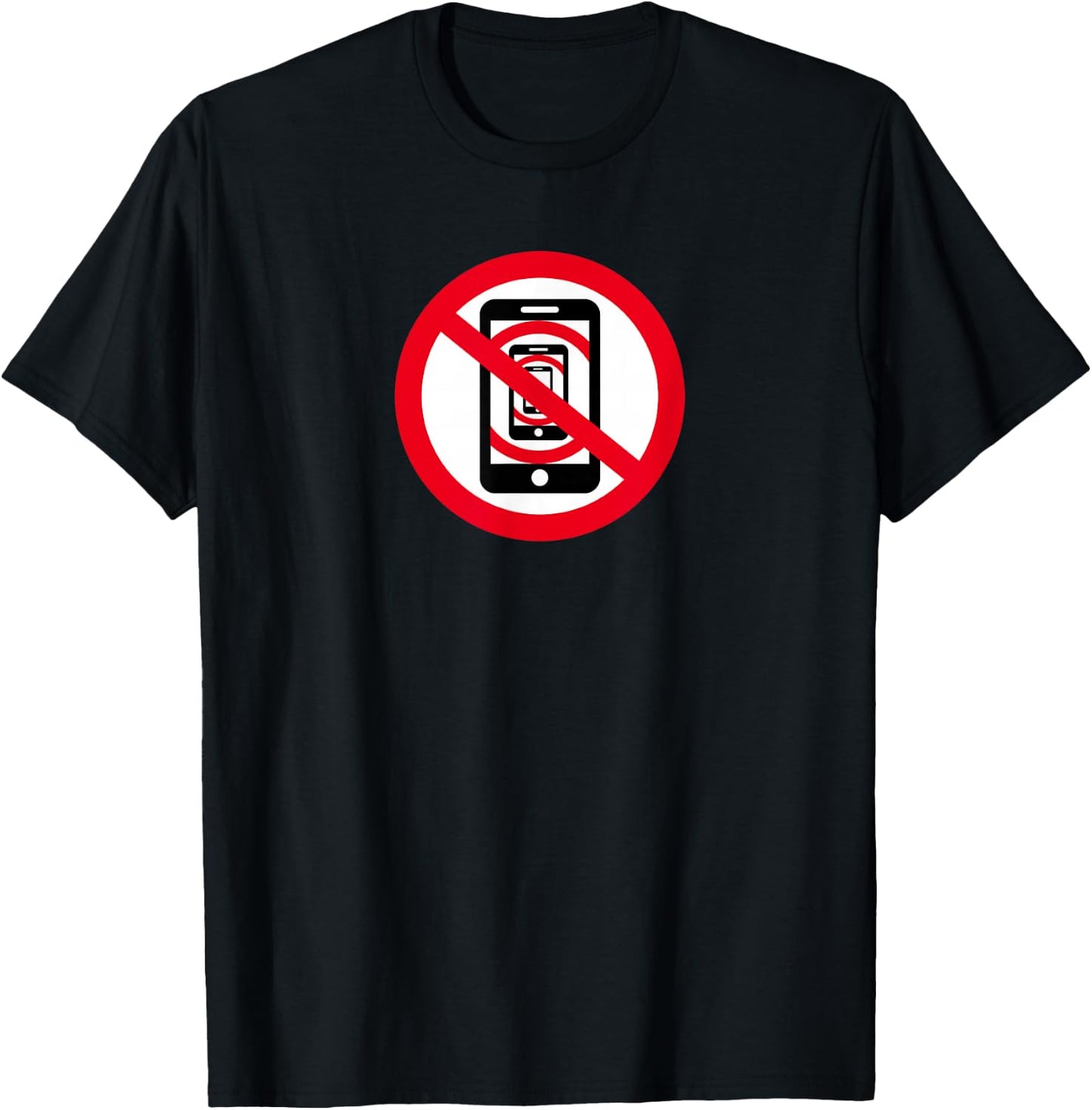Funny No Cell Phone Library T-Shirt - T-Shirt | Black