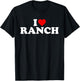 I Love Ranch - Heart T-Shirt - T-Shirt | Black