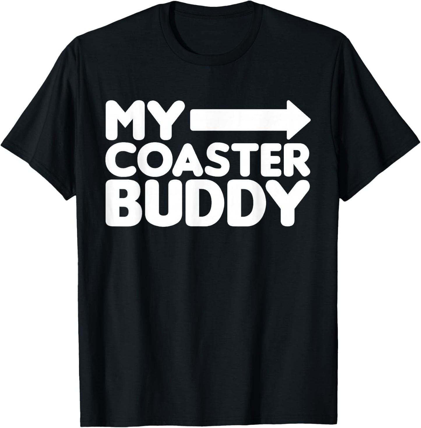 My Coaster Buddy Set 1/2 pointing right, Roller Coaster T-Shirt - T-Shirt | Black