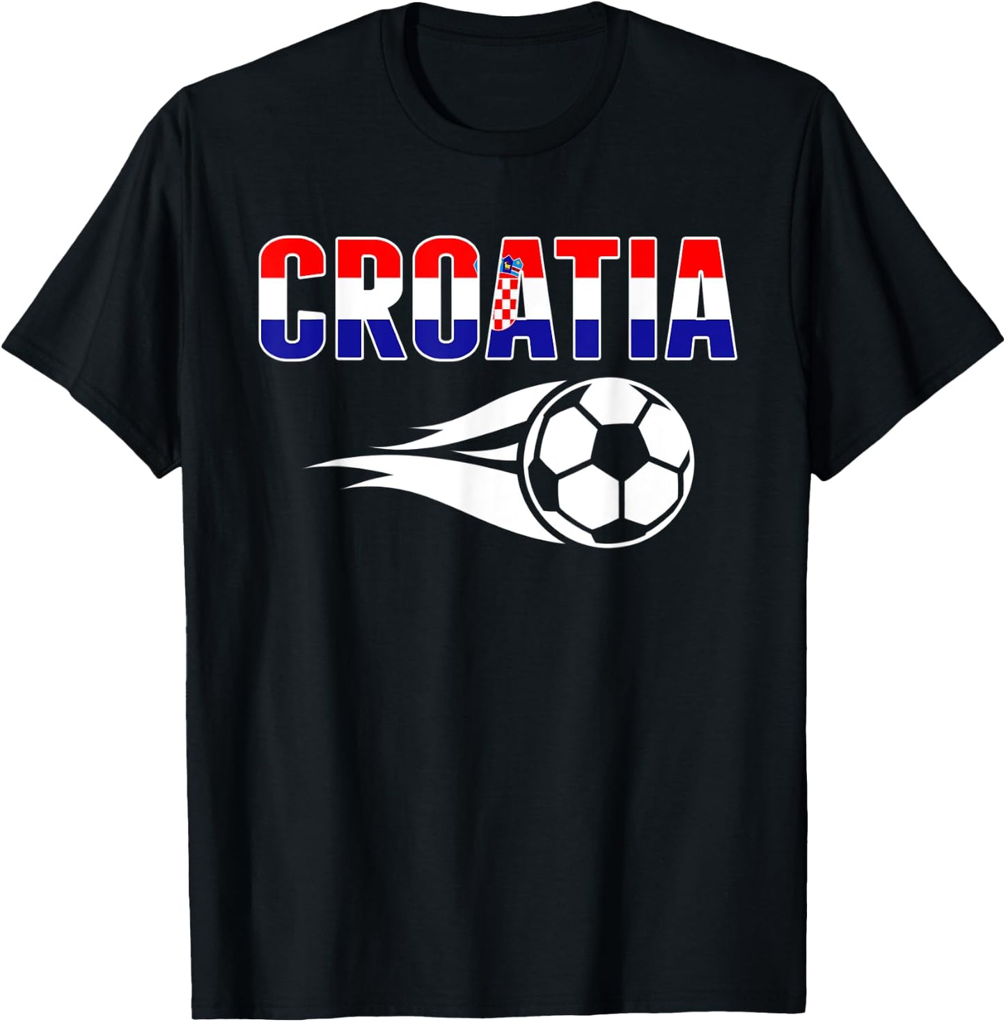 Croatia Soccer Fans Jersey - Croatian Flag Football Lovers T-Shirt - T-Shirt | Black