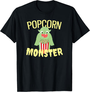 Funny popcorn monster T-Shirt - T-Shirt | Black