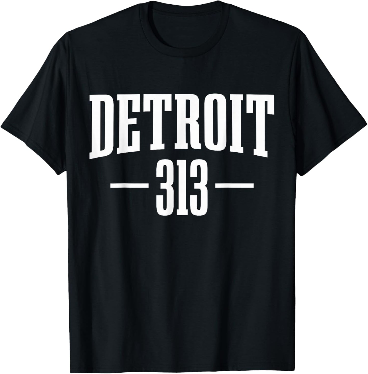 Detroit Michigan 313 Area Code Pride Retro T-Shirt - T-Shirt | Black