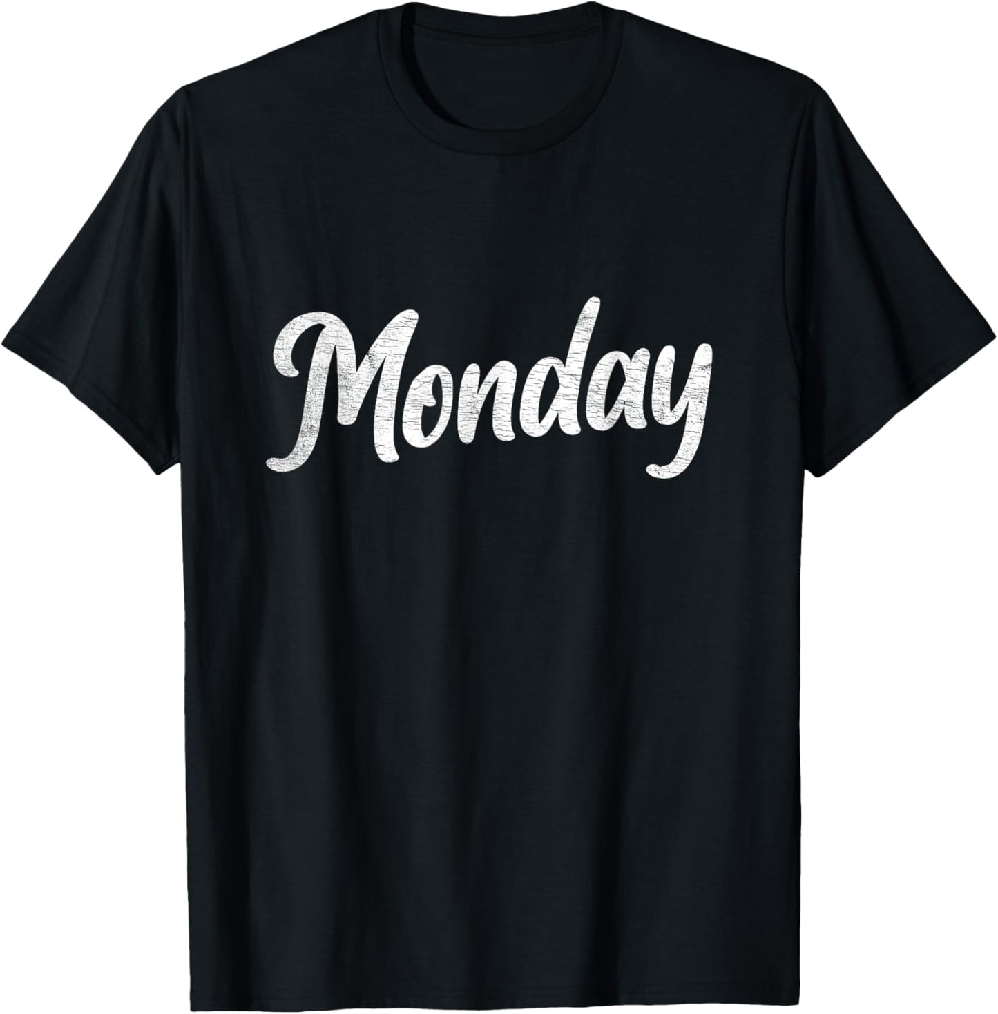 Monday Distressed Fun Days of the Week Shirt Hate Mondays T-Shirt - T-Shirt | Black