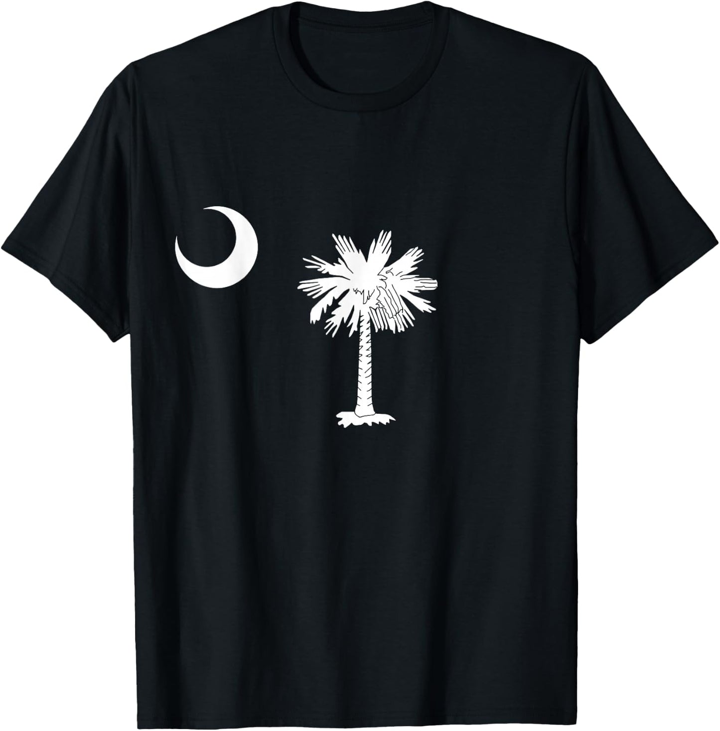 South Carolina Palmetto Moon SC Pride State Flag T-Shirt - T-Shirt | Black