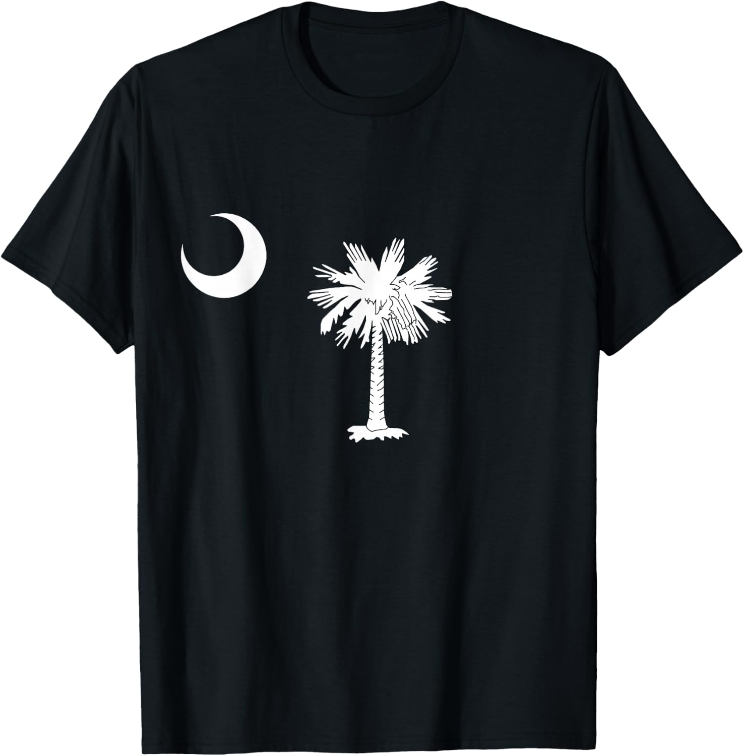South Carolina Palmetto Moon SC Pride State Flag T-Shirt - T-Shirt | Black