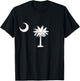 South Carolina Palmetto Moon SC Pride State Flag T-Shirt - T-Shirt | Black