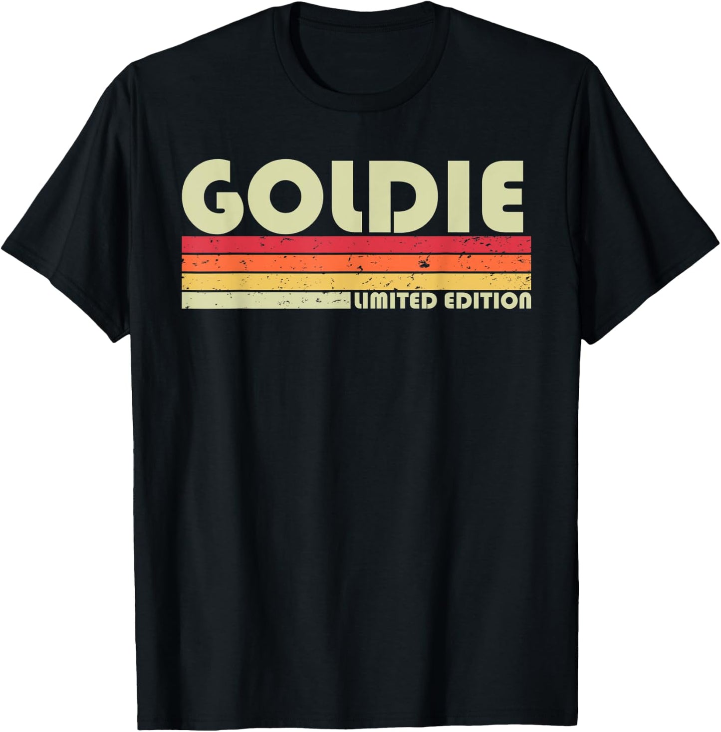 GOLDIE Gift Name Personalized Retro Vintage 80s 90s Birthday T-Shirt - T-Shirt | Black