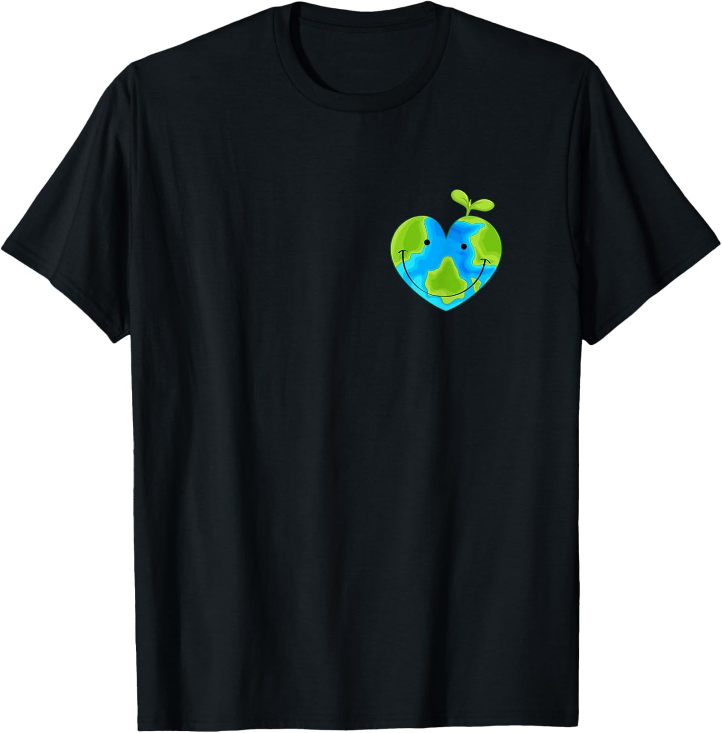 Earth Heart Earth Day T-Shirt - T-Shirt | Black