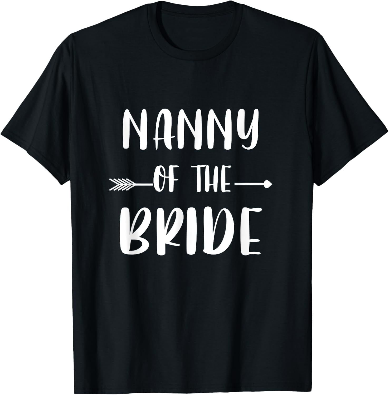Nanny Of The Bride Wedding Party Matching Bridal Party T-Shirt - T-Shirt | Black