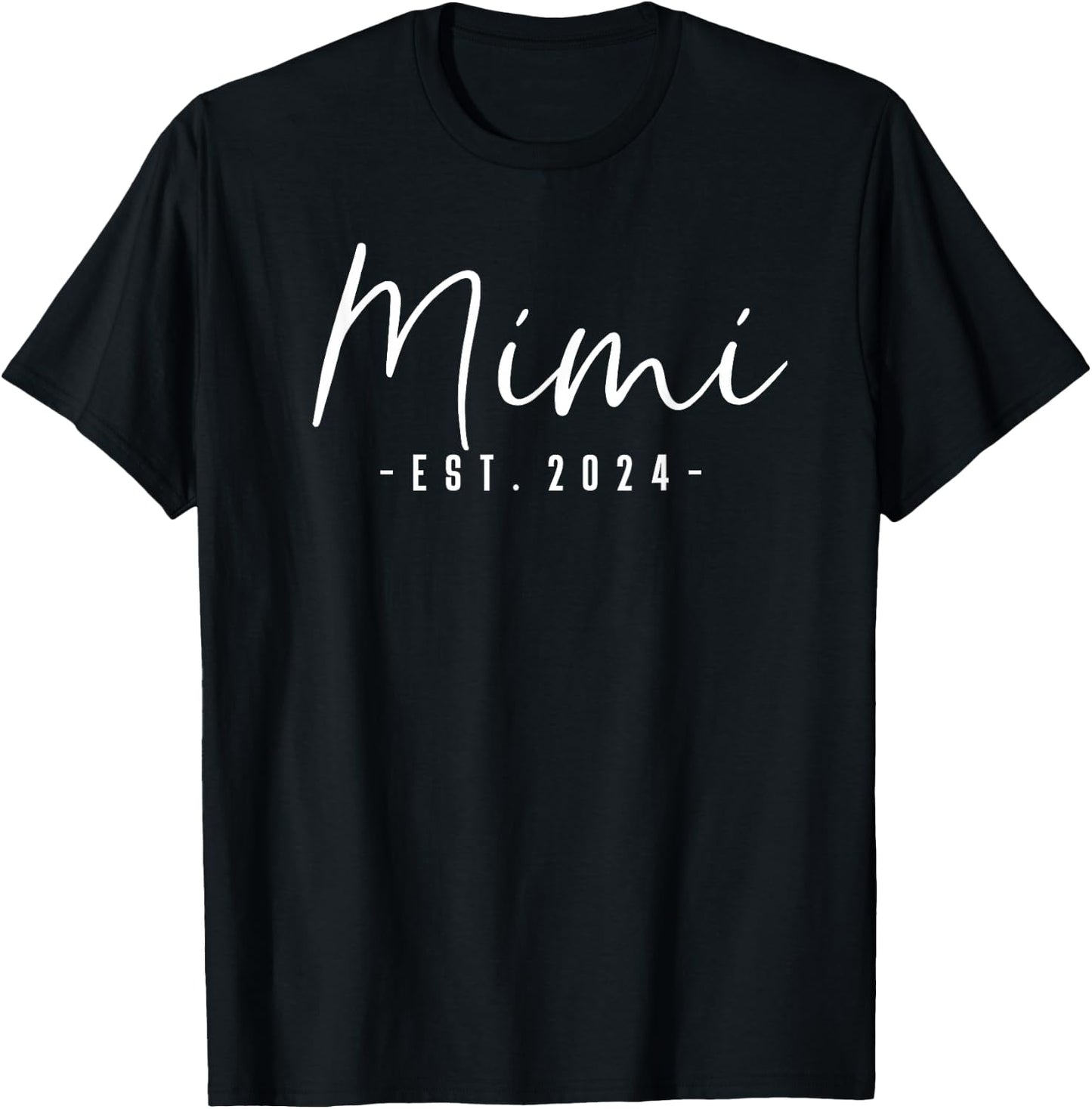 Mimi Est 2024 Mimi To Be Gifts New Grandma Pregnancy T-Shirt - T-Shirt | Black