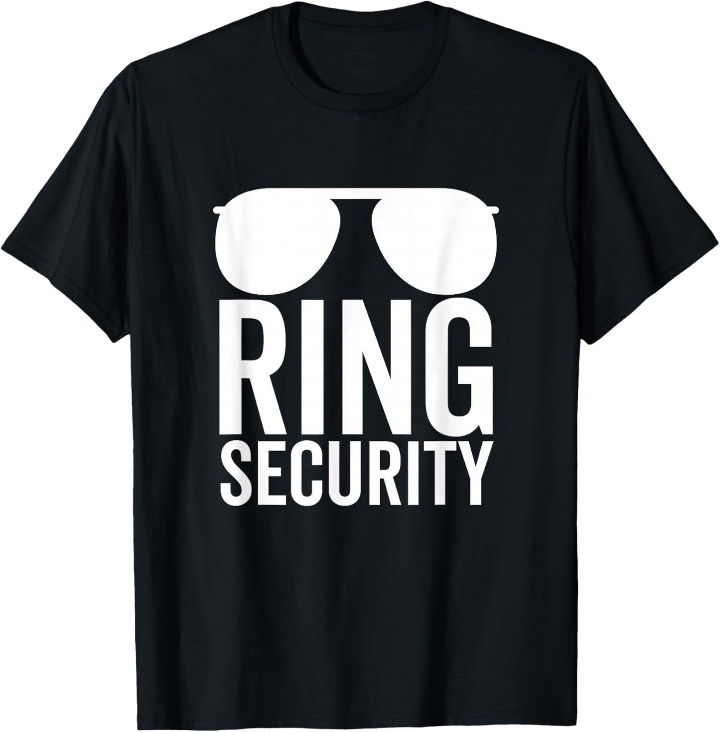 Ring Security Ring Bearer Boys Wedding Party Sunglasses T-Shirt - T-Shirt | Black