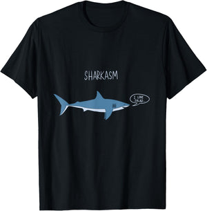 Sharkasm I Love Salad T-Shirt - T-Shirt | Black