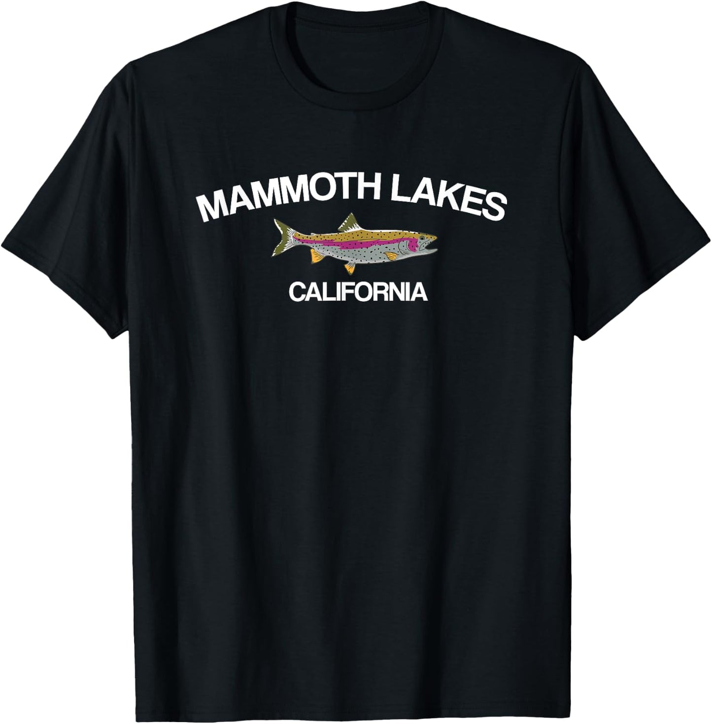 Mammoth Lakes Fishing California Lake Clothes T-Shirt - T-Shirt | Black