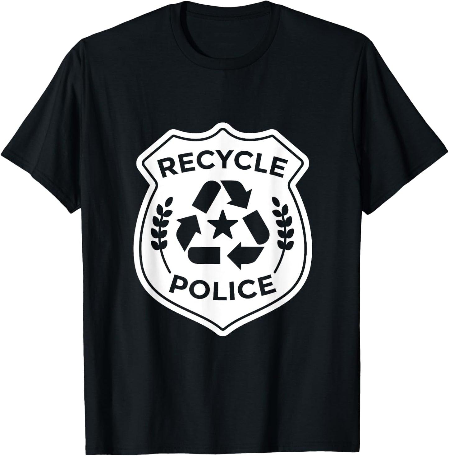 Recycling Police Artwork For An Environmentalist T-Shirt - T-Shirt | Black