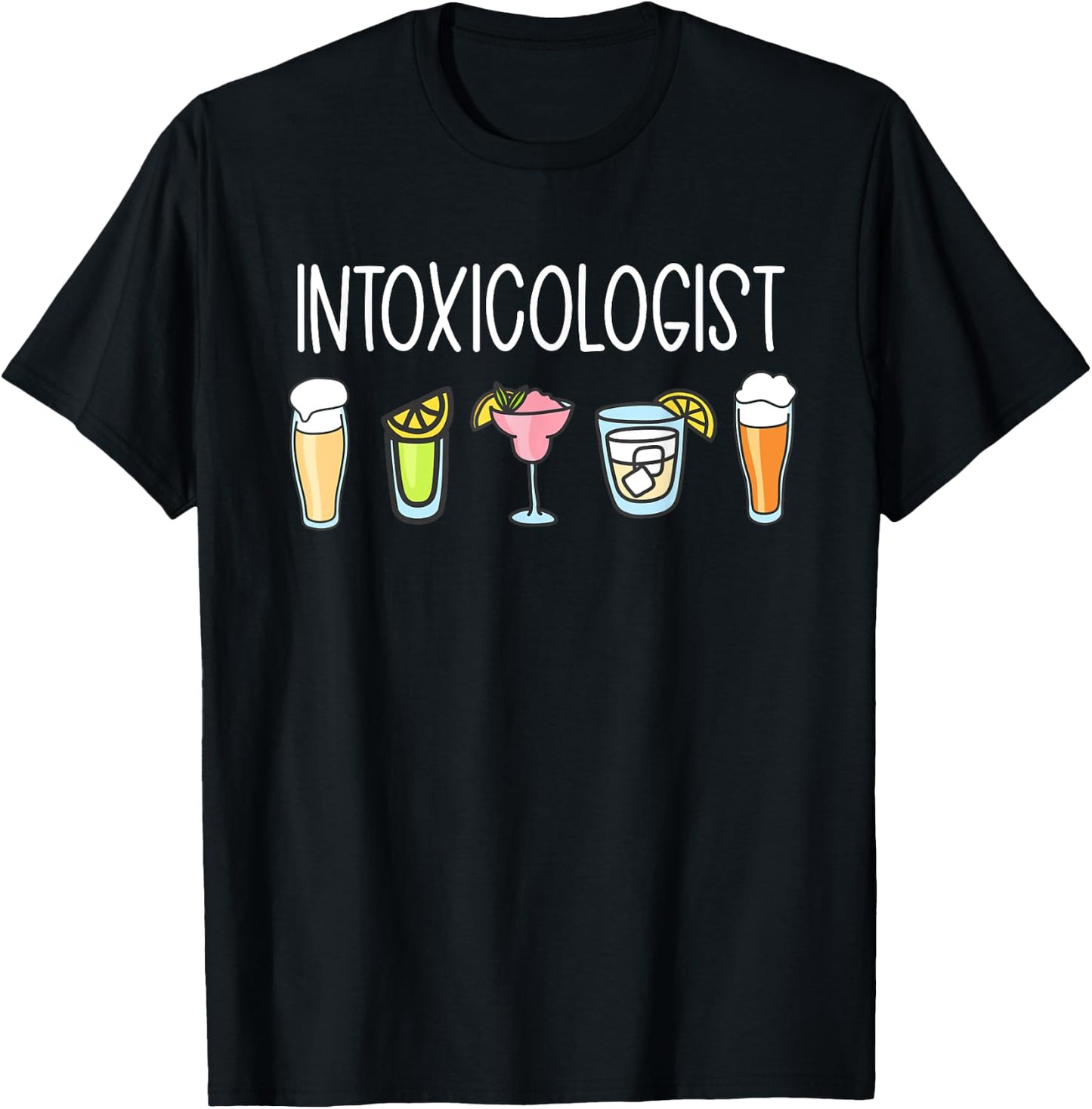 Funny Bartender Drinks Intoxicologist Bartending T-Shirt - T-Shirt | Black
