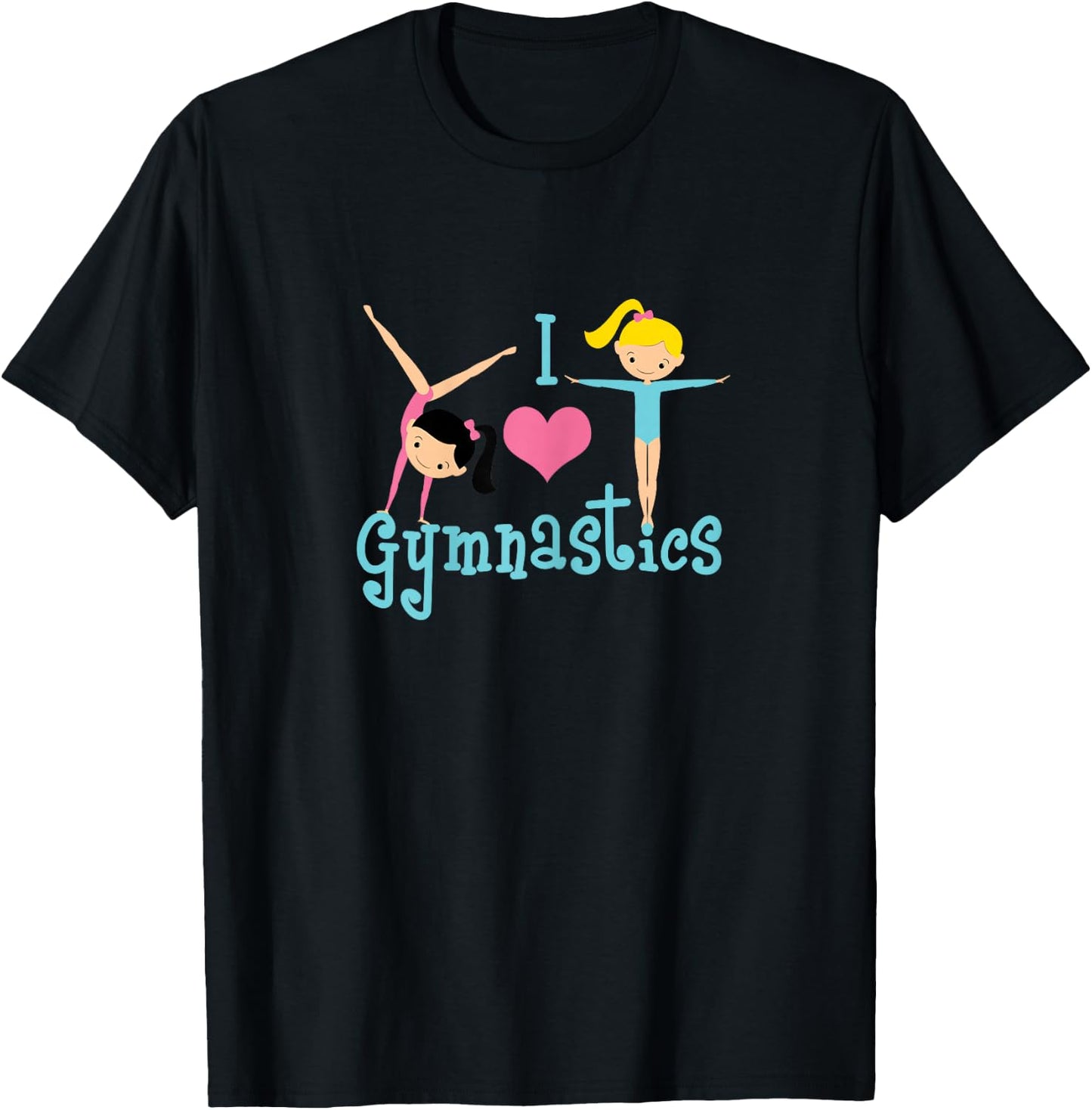 I Love Gymnastics T-Shirt - T-Shirt | Black
