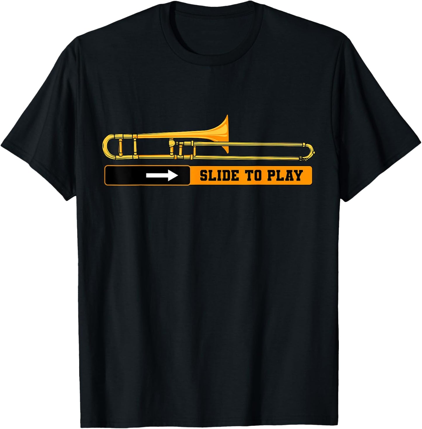 Trombone Mucisian Trombonist Jazz Music Brass Instrument T-Shirt - T-Shirt | Black