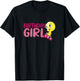 Looney Tunes Tweety Floral Birthday Girl T-Shirt - T-Shirt | Black