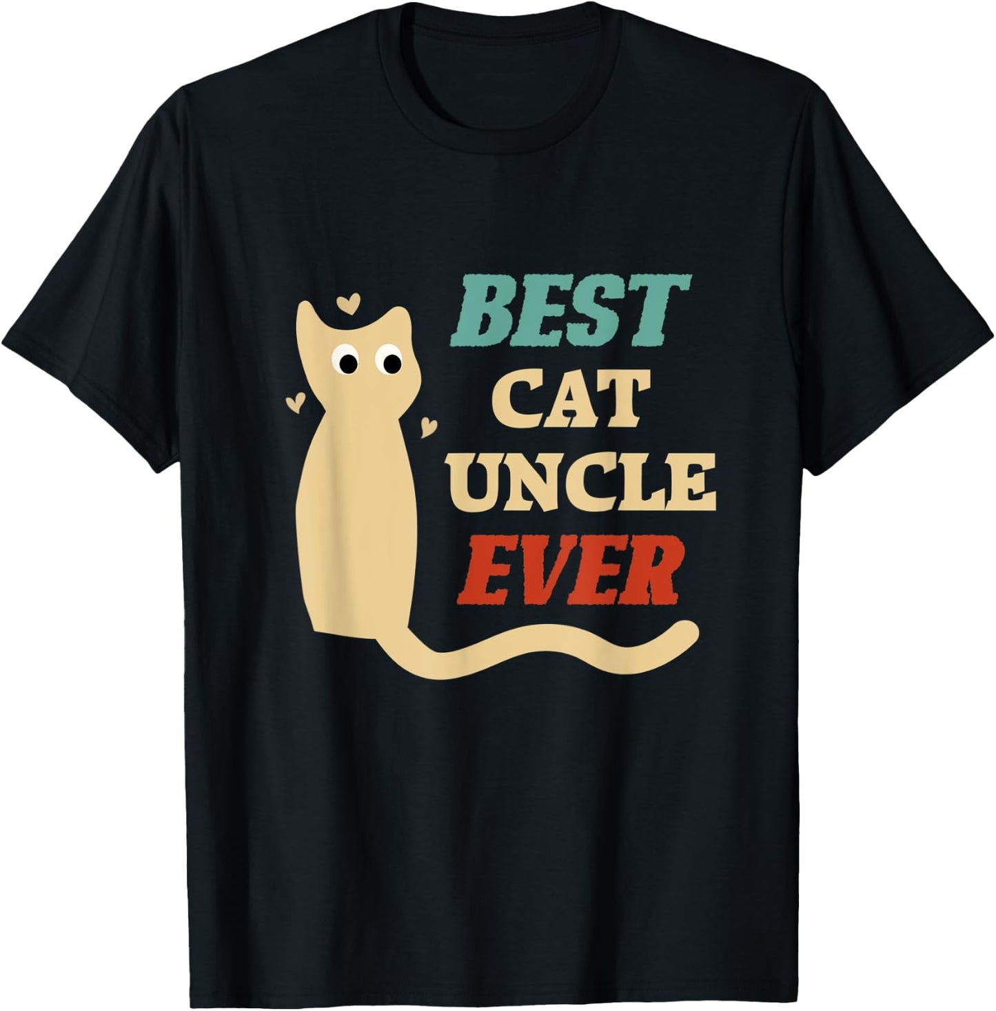 Best Cat Uncle Ever T-Shirt - T-Shirt | Black