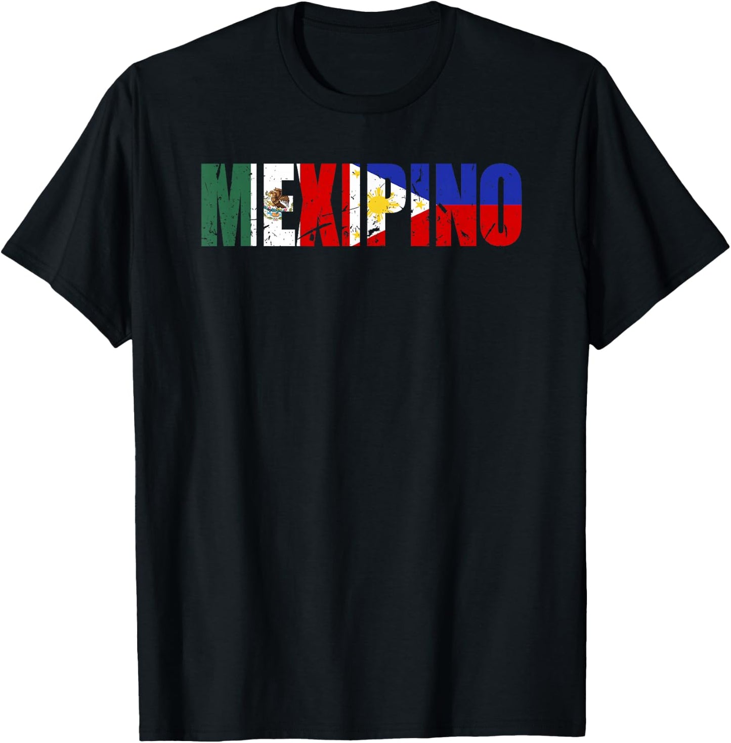 Mexipino Mexican Filipino Mixed Heritage Mexico Philippines T-Shirt - T-Shirt | Black