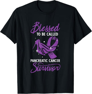 Blessed To Be Called A Survivor Pancreatic Cancer T-Shirt - T-Shirt | Black