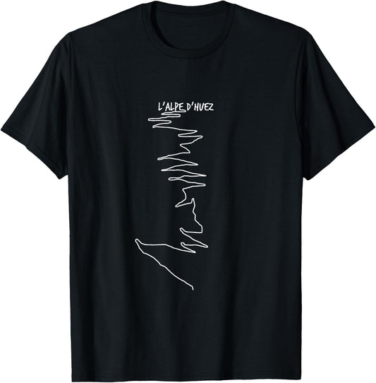 Alpe d'Huez Cycling Fanshirt - French Alps T-Shirt - T-Shirt | Black