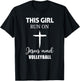 This Girl Runs On Jesus and Volleyball - Christian Cross T-Shirt - T-Shirt | Black